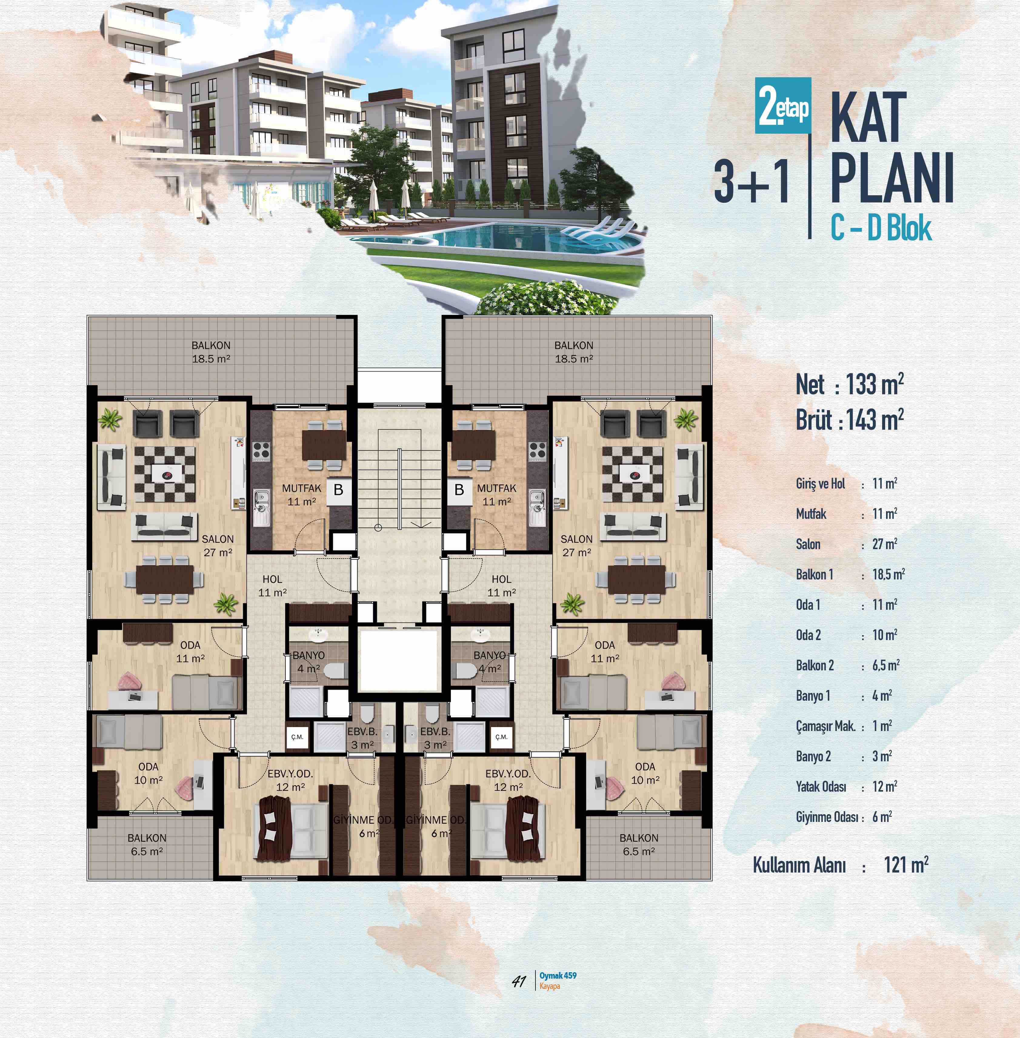 Oymak 459 Kayapa Kat Planı