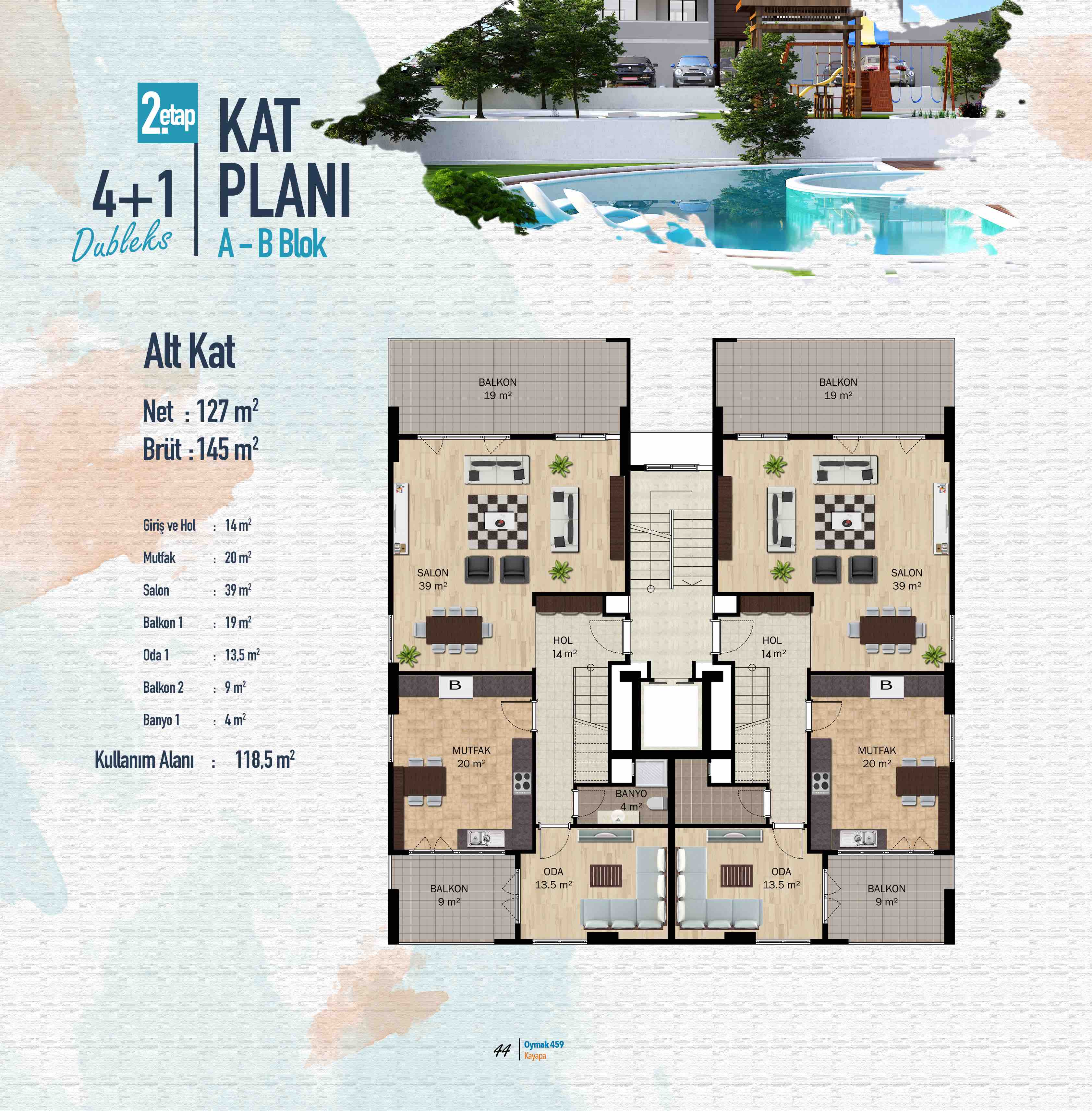 Oymak 459 Kayapa Kat Planı